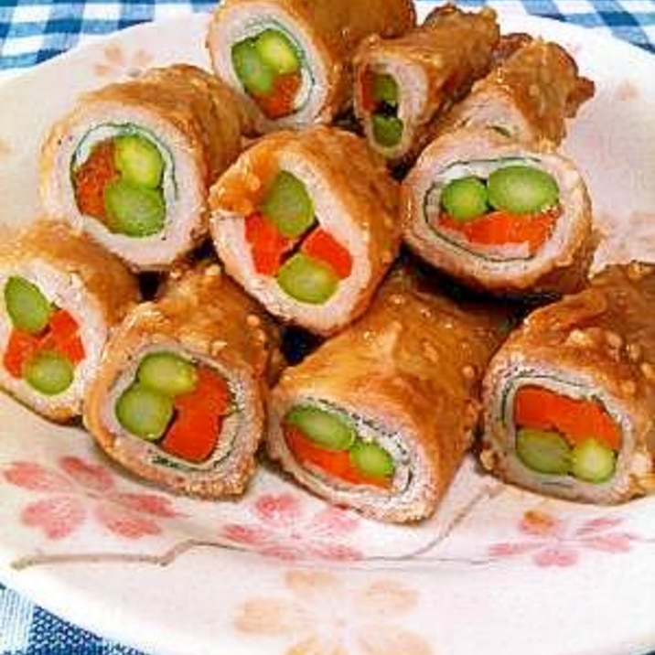 お弁当に 大葉が香る 野菜の肉巻き レシピ 作り方 By 87kingyo 楽天レシピ お弁当に 大葉が香る 野菜の肉巻き レシピ 作り方 By 87kingyo 楽天レシピ